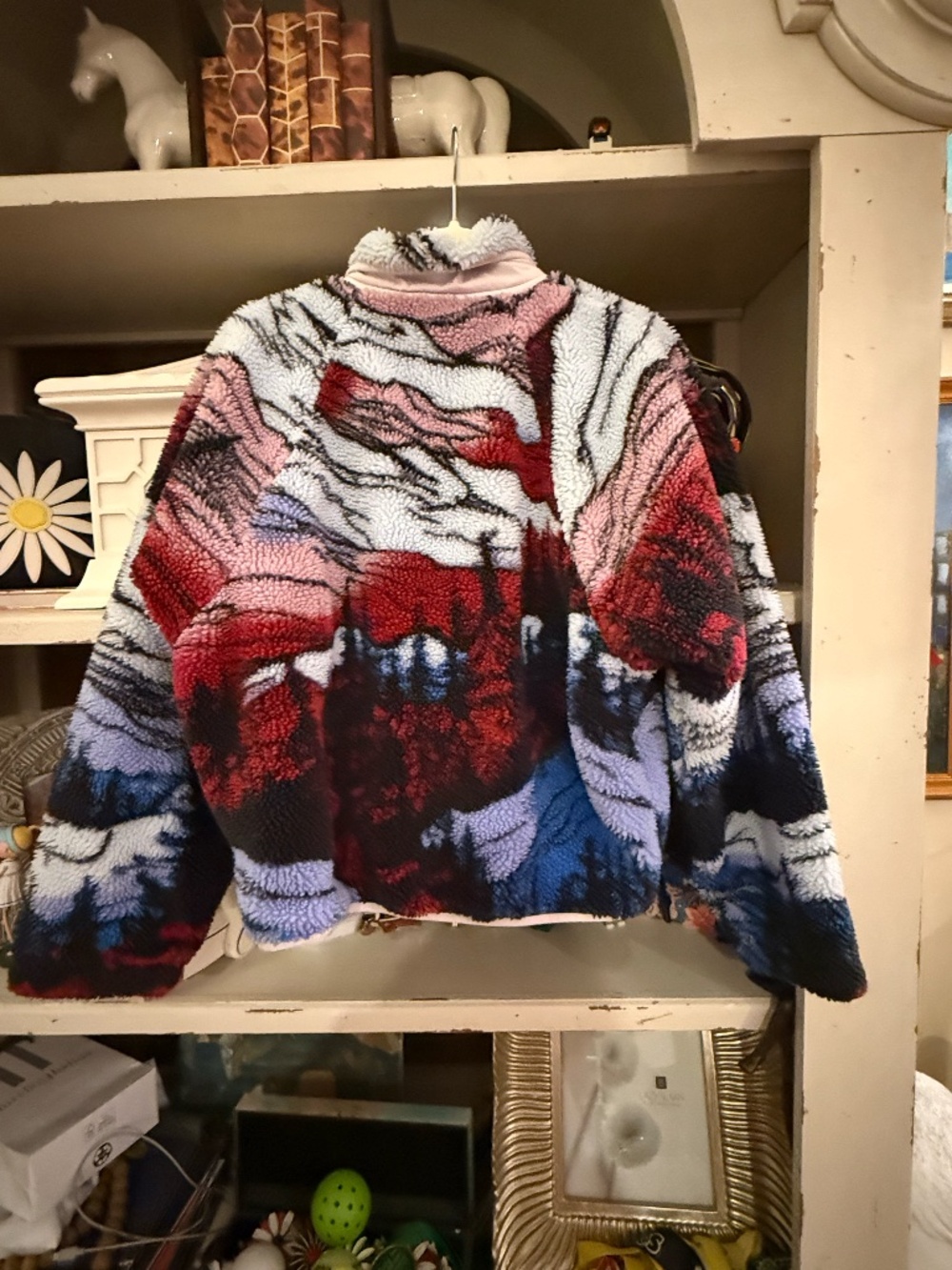 Free People FP Movement Small S hit the slopes fleece jacket mountain landscape - Picture 5 of 5